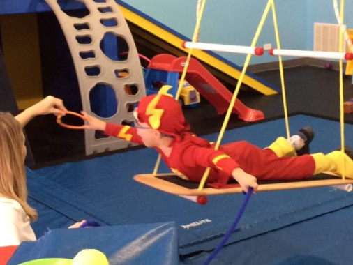 Superheroes working on fine motor skills with our occupational therapist
