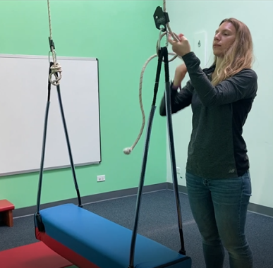 Setting up the swing for the next session!