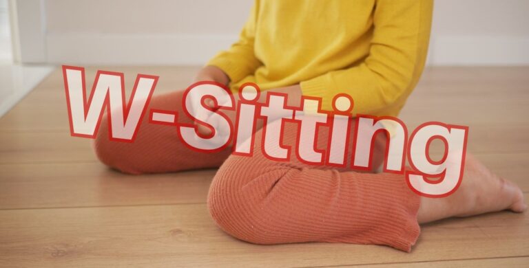W-Sitting - Title image of child sitting poorly in W formation